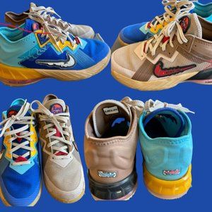 Nike LeBron 18 Low Wile E. vs Roadrunner Space Jam, kids 6Y